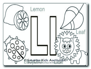 Letter L Colouring Pages-05