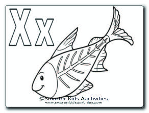 Letter X Colouring Pages-04