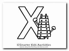 Letter X Colouring Pages-01