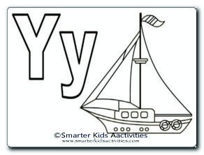 Letter Y Colouring Pages-03