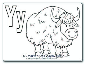 Letter Y Colouring Pages-04