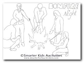 Bonfire Night Colouring Page-03