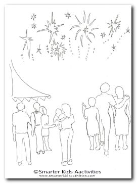 Bonfire Night Colouring Page-04