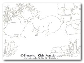 Year of the Rabbit Colouring Pages-04