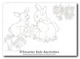 Year of the Rabbit Colouring Pages-05