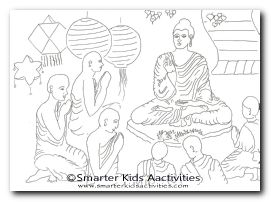 Vesak Colouring Pages-03